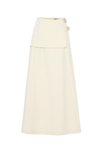 Kemer Detaylı Midi Etek