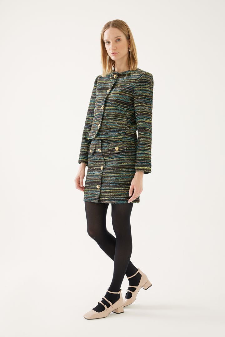 Slim Fit Mini Tüvit Etek