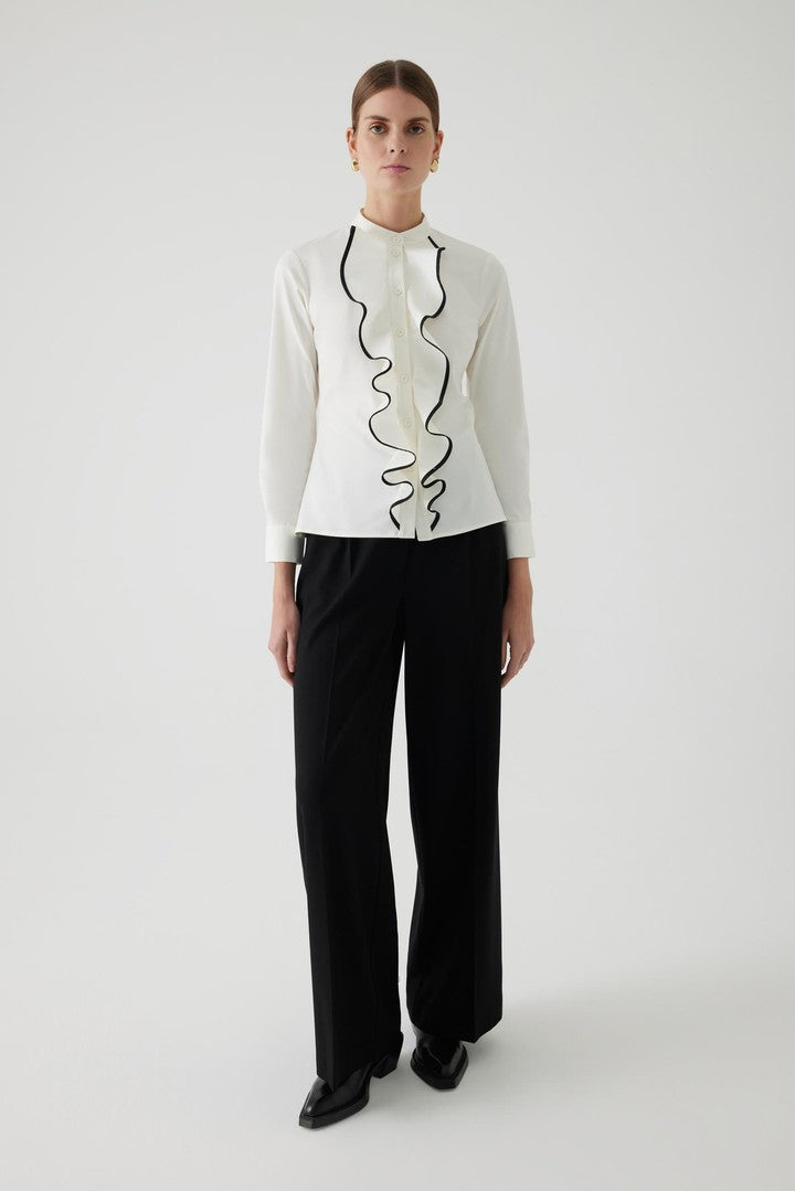 Likralı Pamuk Slim Fit Kemik Gömlek