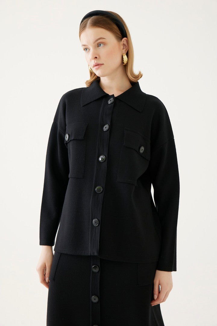 Yama Cepli Triko Hırka