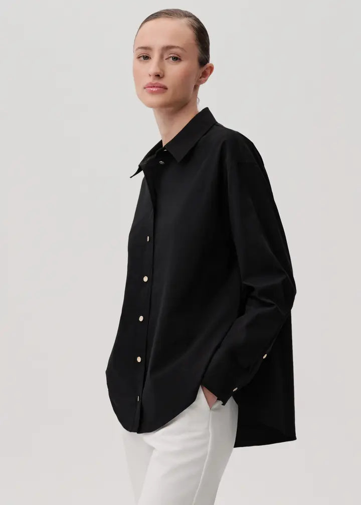 Düğme Detaylı Regular Pamuklu Gömlek