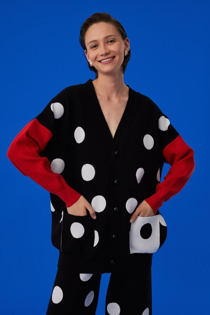 Desenli Triko Hırka