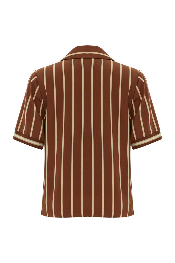 Çizgili Kısa Kollu Gömlek Modeli