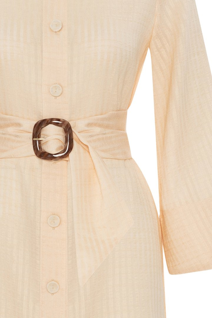 Yandan Yırtmaçlı Gömlek Elbise