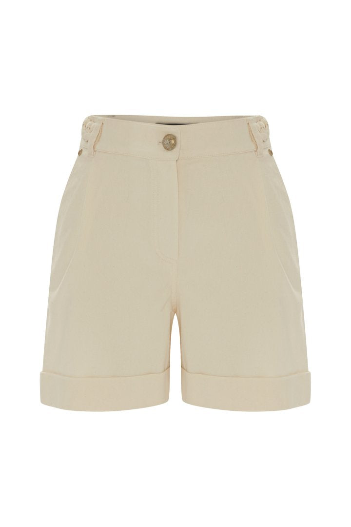 Bel Detaylı ve Cepli Şort