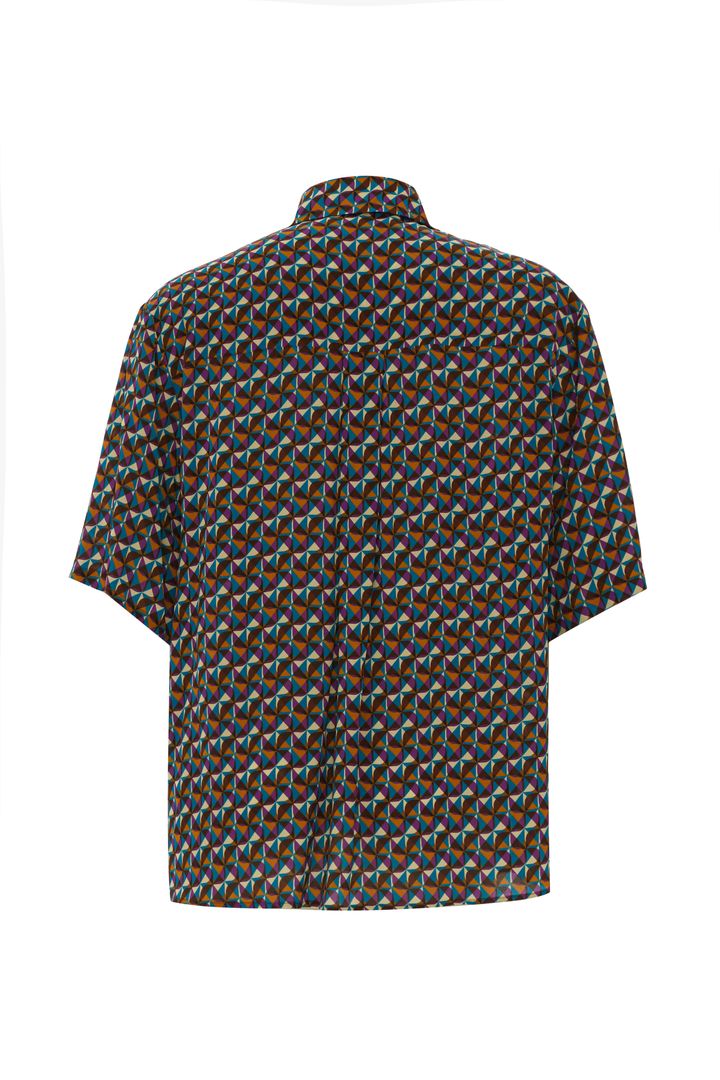 Desenli Kısa Kol Gömlek