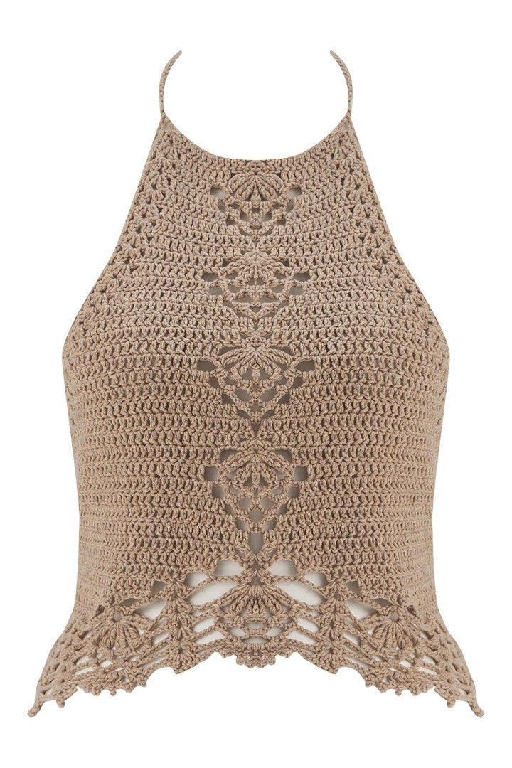 El Örgüsü Halter Yaka Top