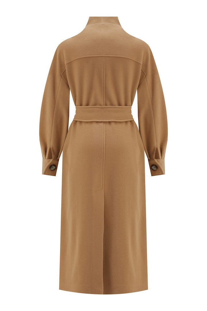 Yüksek Yaka Kaşmir Manto