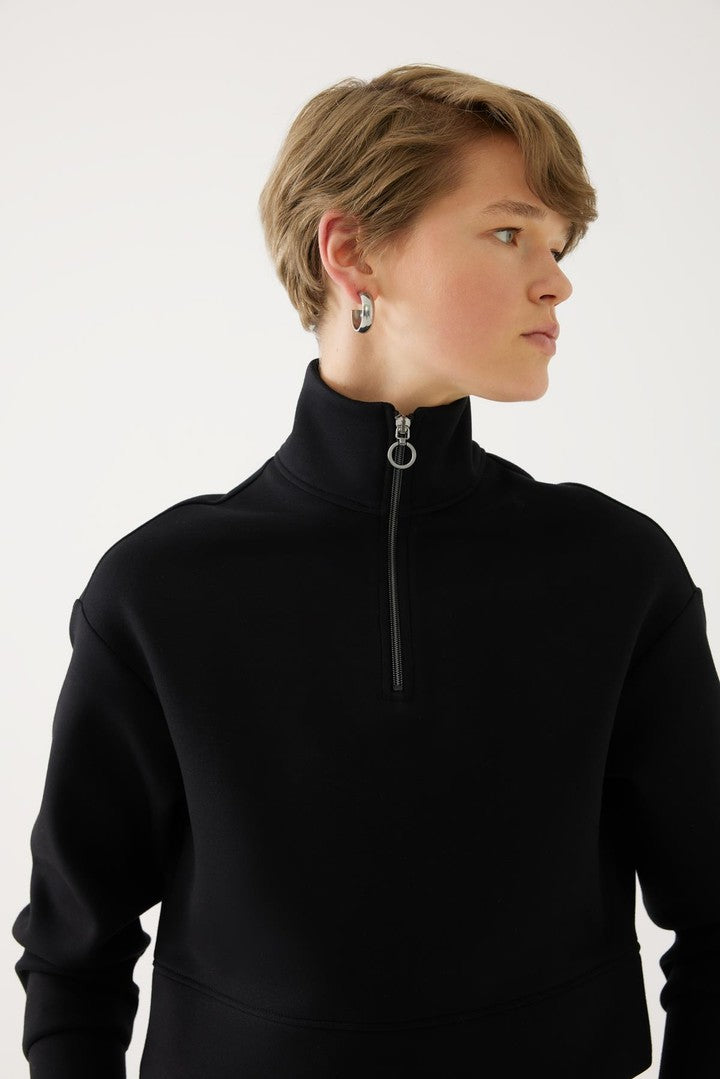 Fermuar Detaylı Sweatshirt