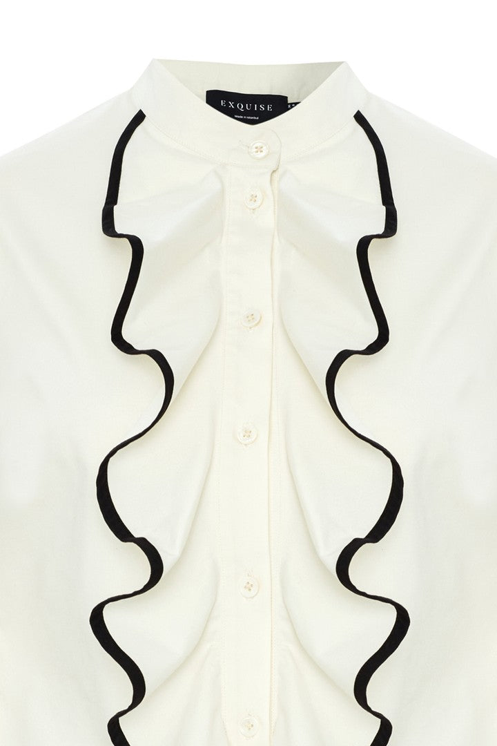 Likralı Pamuk Slim Fit Kemik Gömlek