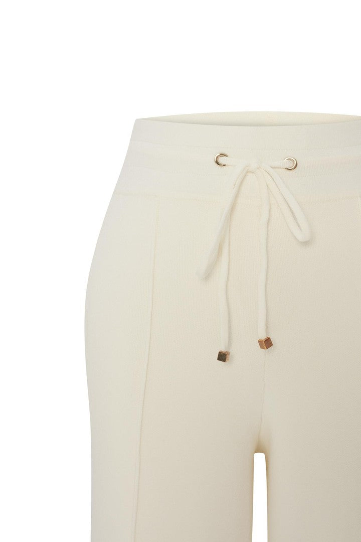 Yüksek Bel Bağcıklı Regular Triko Pantolon