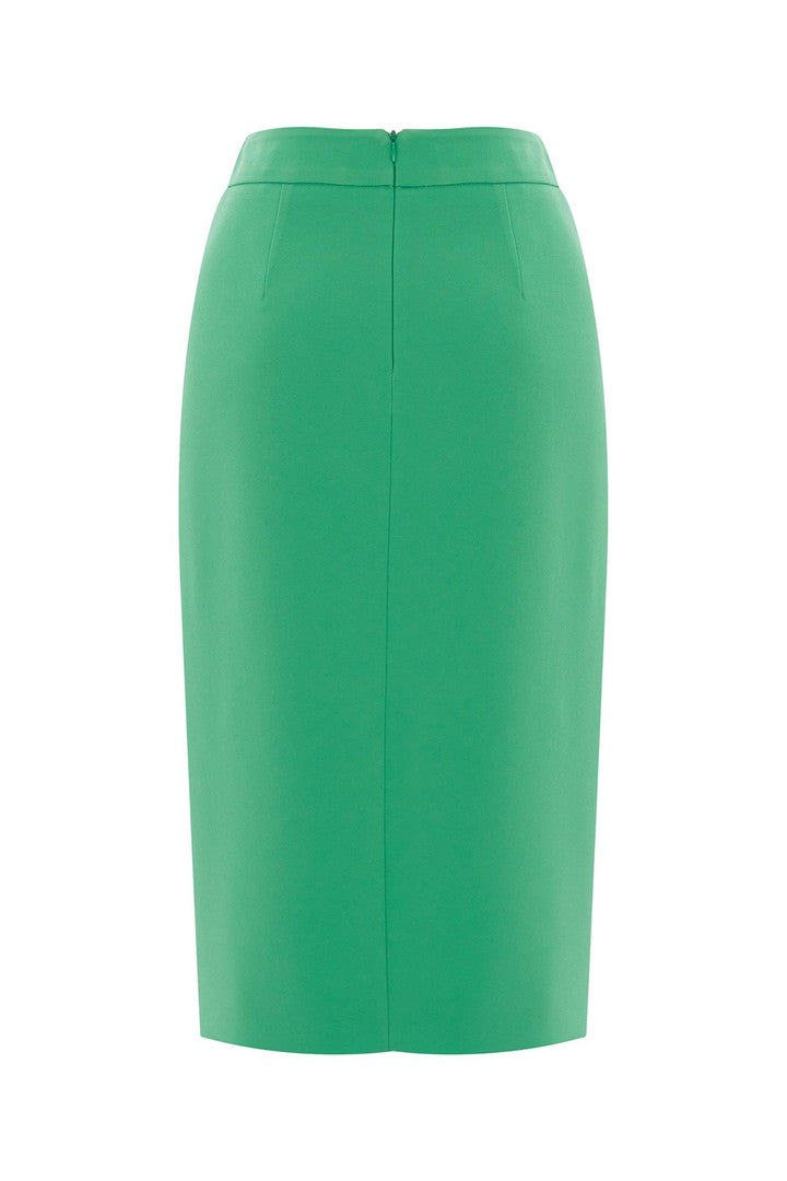 Yırtmaçlı ve Beli Zincir Detaylı Etek