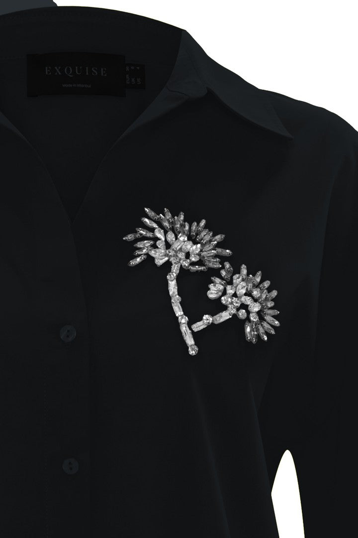 Nakışlı ve Uzun Kollu Gömlek Modeli