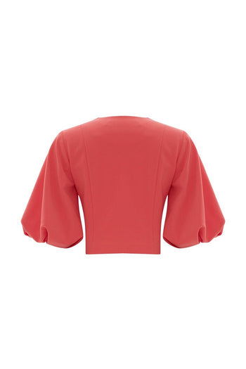 Slim Fit Yarım Kol Düğmeli Ceket