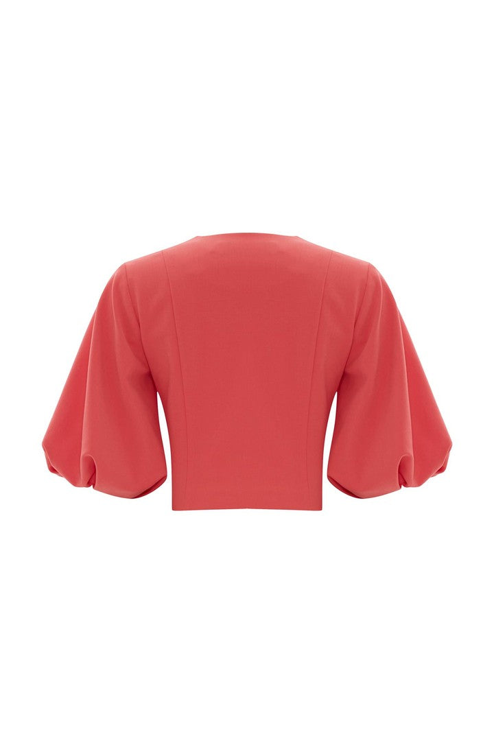 Slim Fit Yarım Kol Düğmeli Ceket