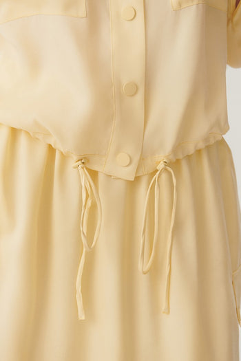 Hakim Yaka Çift Cepli Ayarlanabilir Bağcıklı Rahat Kalıp Lyocell Ceket