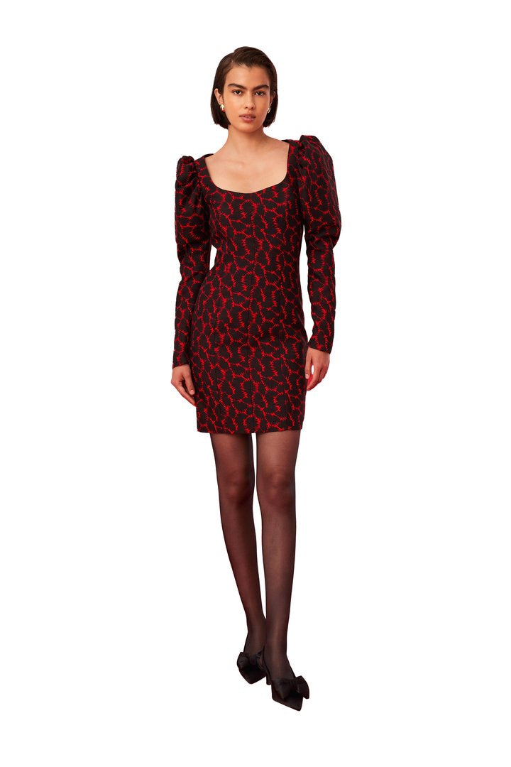 Balon Kol Mini Elbise