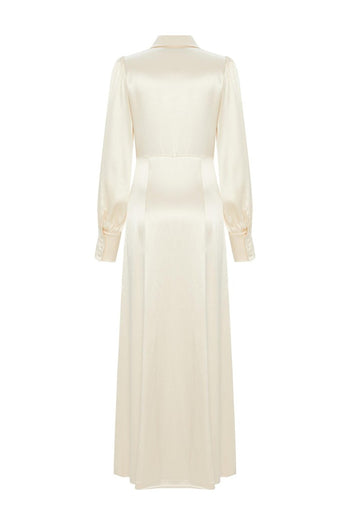 Yırtmaçlı Uzun Regular Elbise