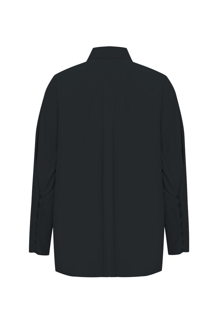 Tasarım Gül ve Kol Detaylı Regular Gömlek