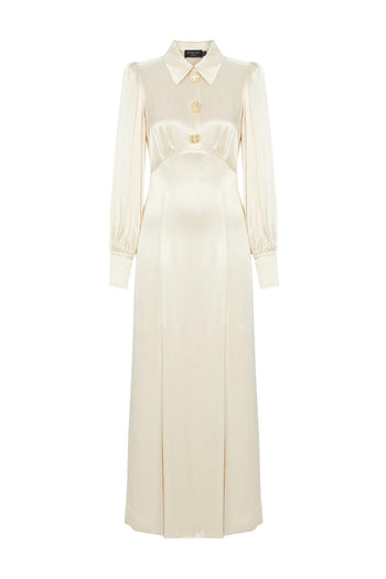 Yırtmaçlı Uzun Regular Elbise