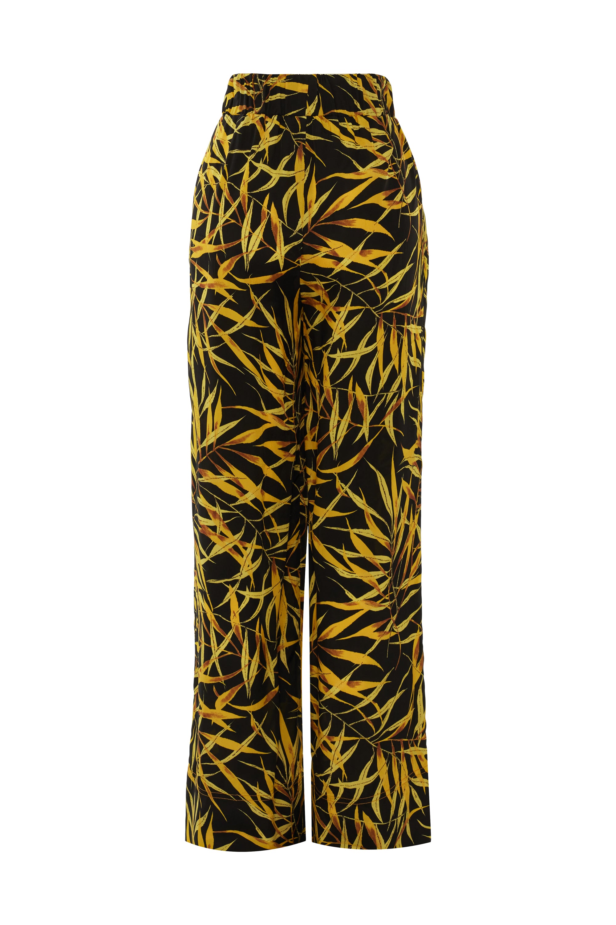 Siyah Floral Desenli Pantolon