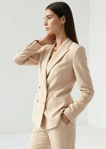 Çift Düğmeli Dokuma Regular Blazer Ceket