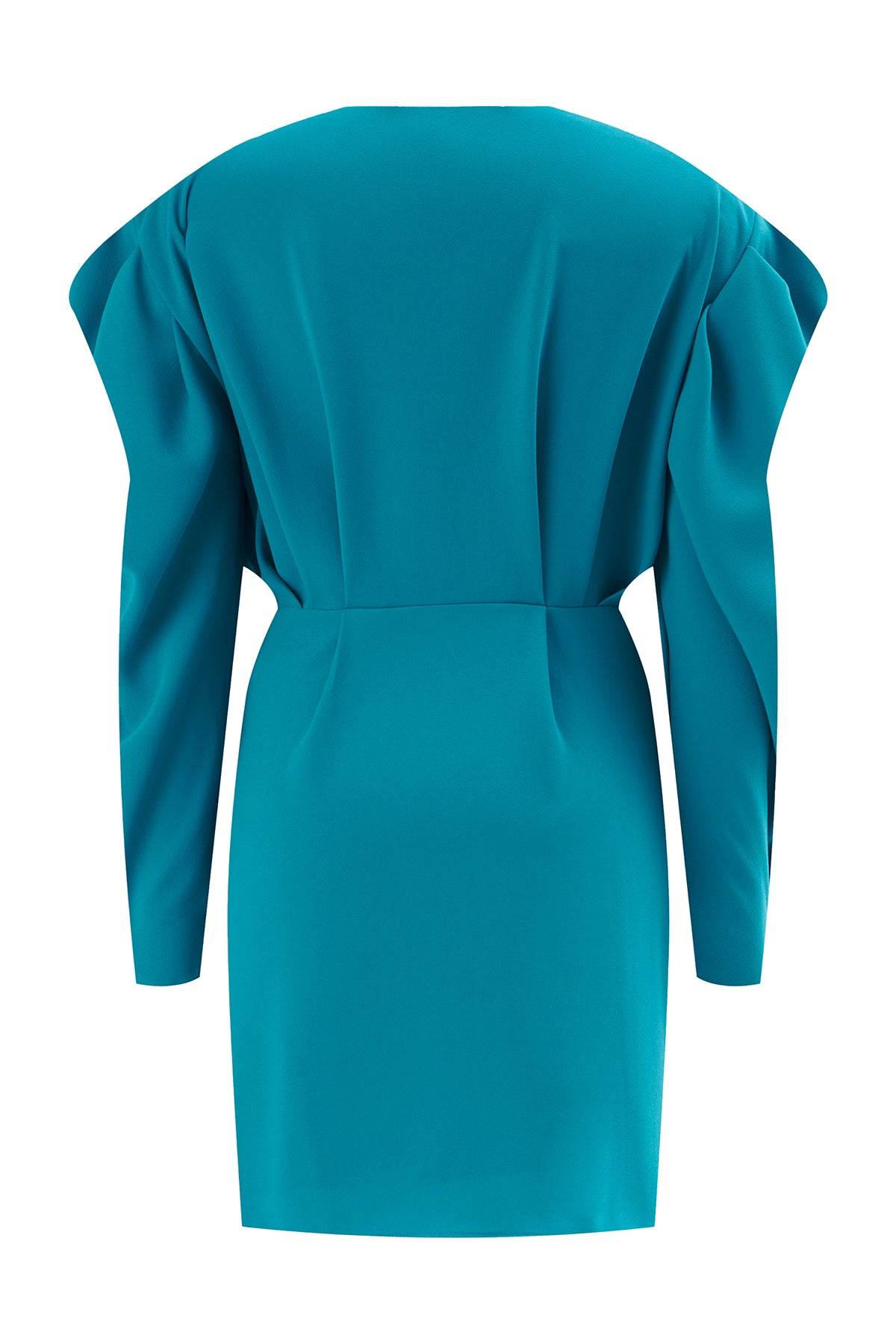 Kruvaze Yaka Mini Elbise