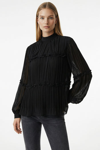 Pilise Detaylı Regular Bluz