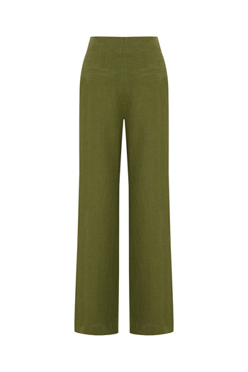 Düz Kesin Regular Haki Pantolon