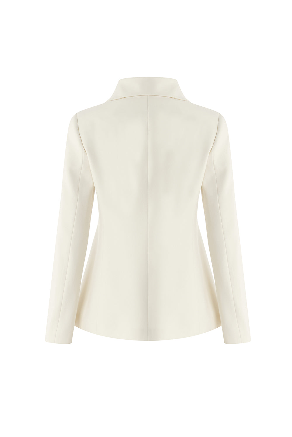 Erkek Yaka Fermuarlı Slim Fit Krem Ceket