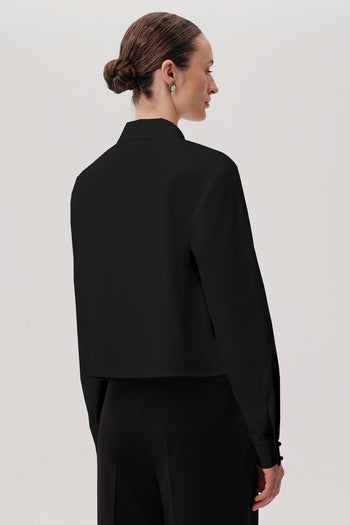 Pamuklu Uzun Kol Kristal Taşlı Slim Fit Gömlek