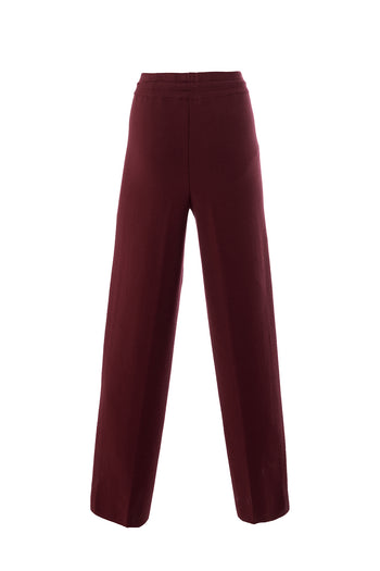 Bağcıklı Regular Triko Vişne Pantolon