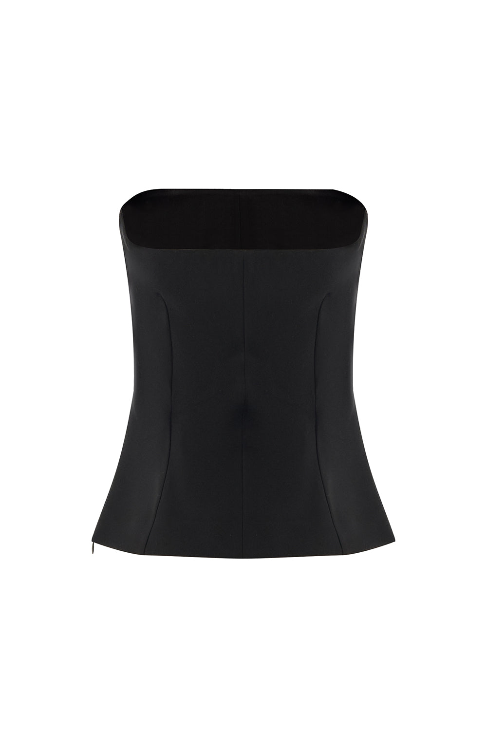 Straplez Düğmeli Slim Fit Siyah Büstiyer