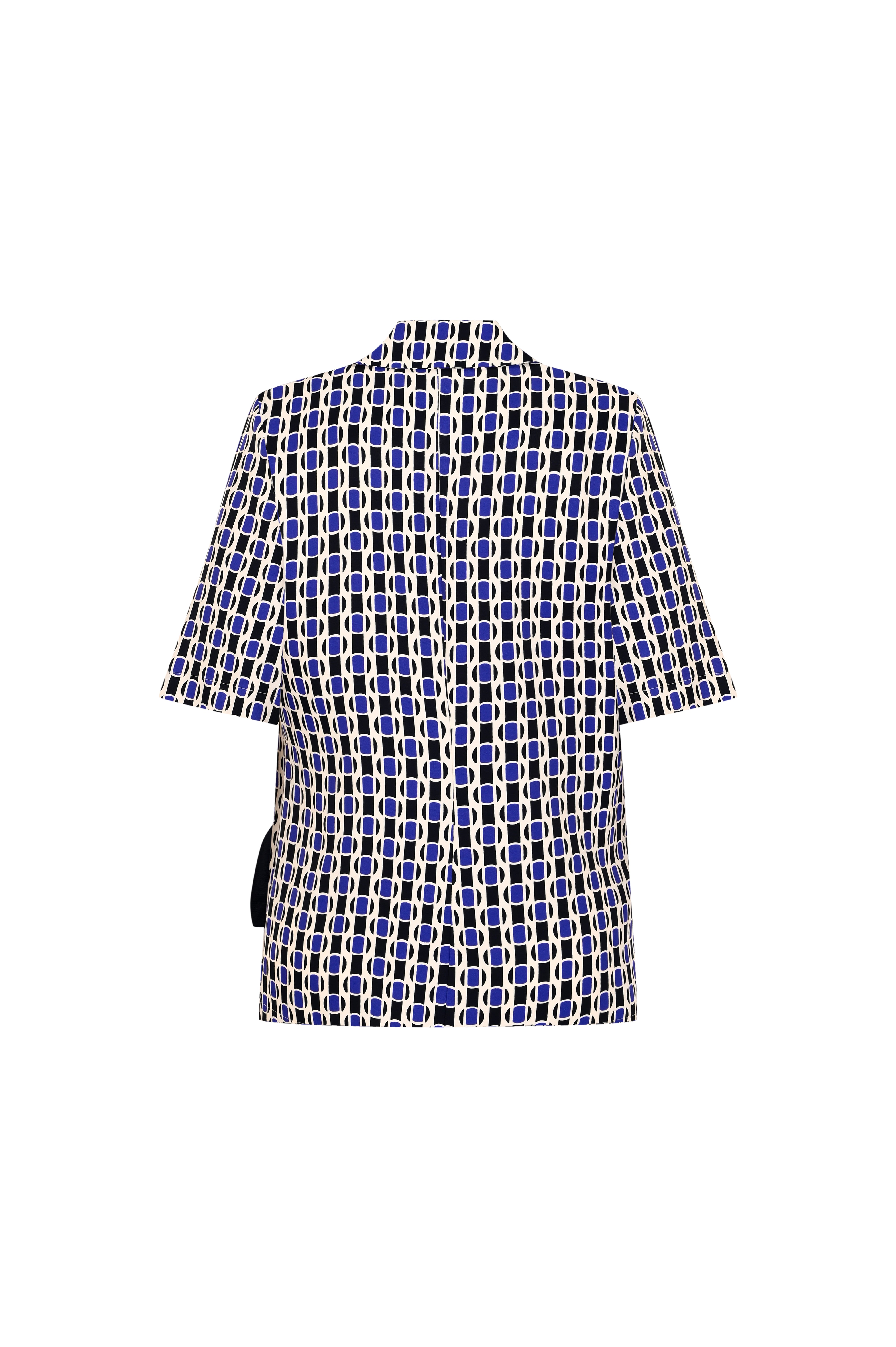 Çift Sabit Kemer Kapama Detaylı Regular Fit Desenli Gömlek