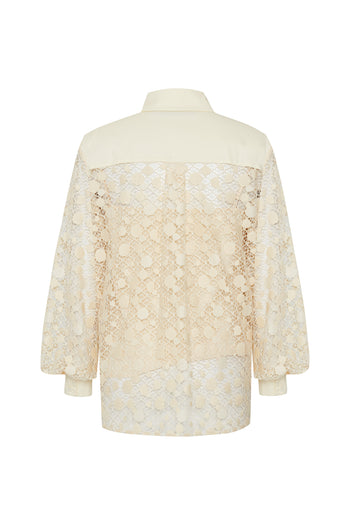 Pamuklu Dantelli Regular Gömlek