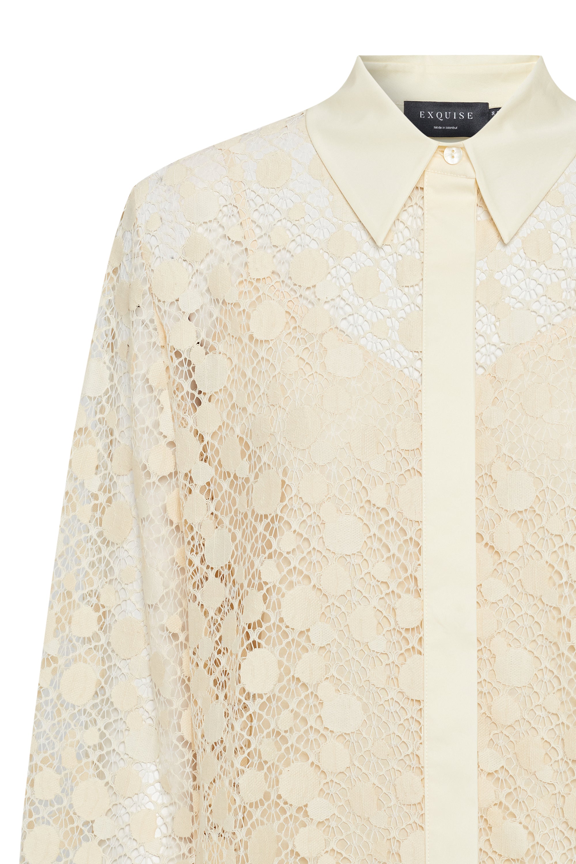 Pamuklu Dantelli Regular Gömlek