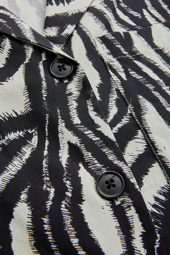 Zebra Desenli Pamuklu Regular Gömlek