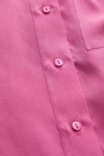 Düz Kesim Lyocell Regular Pembe Gömlek