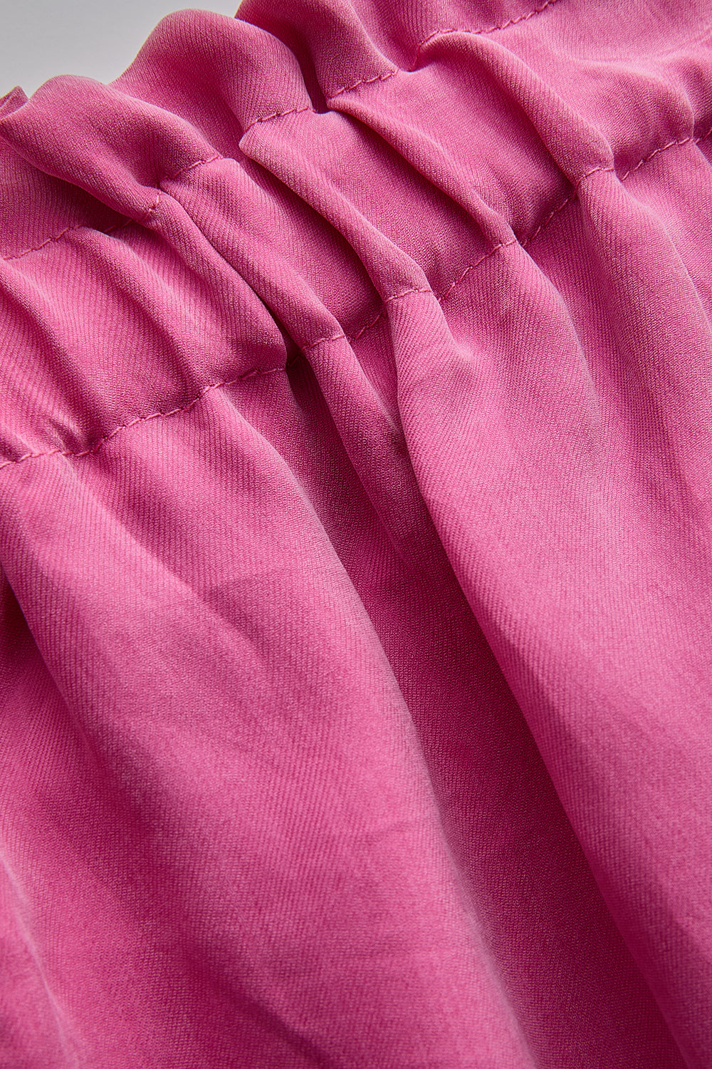 Beli Lastikli Lyocell Regular Pembe Kısa Şort