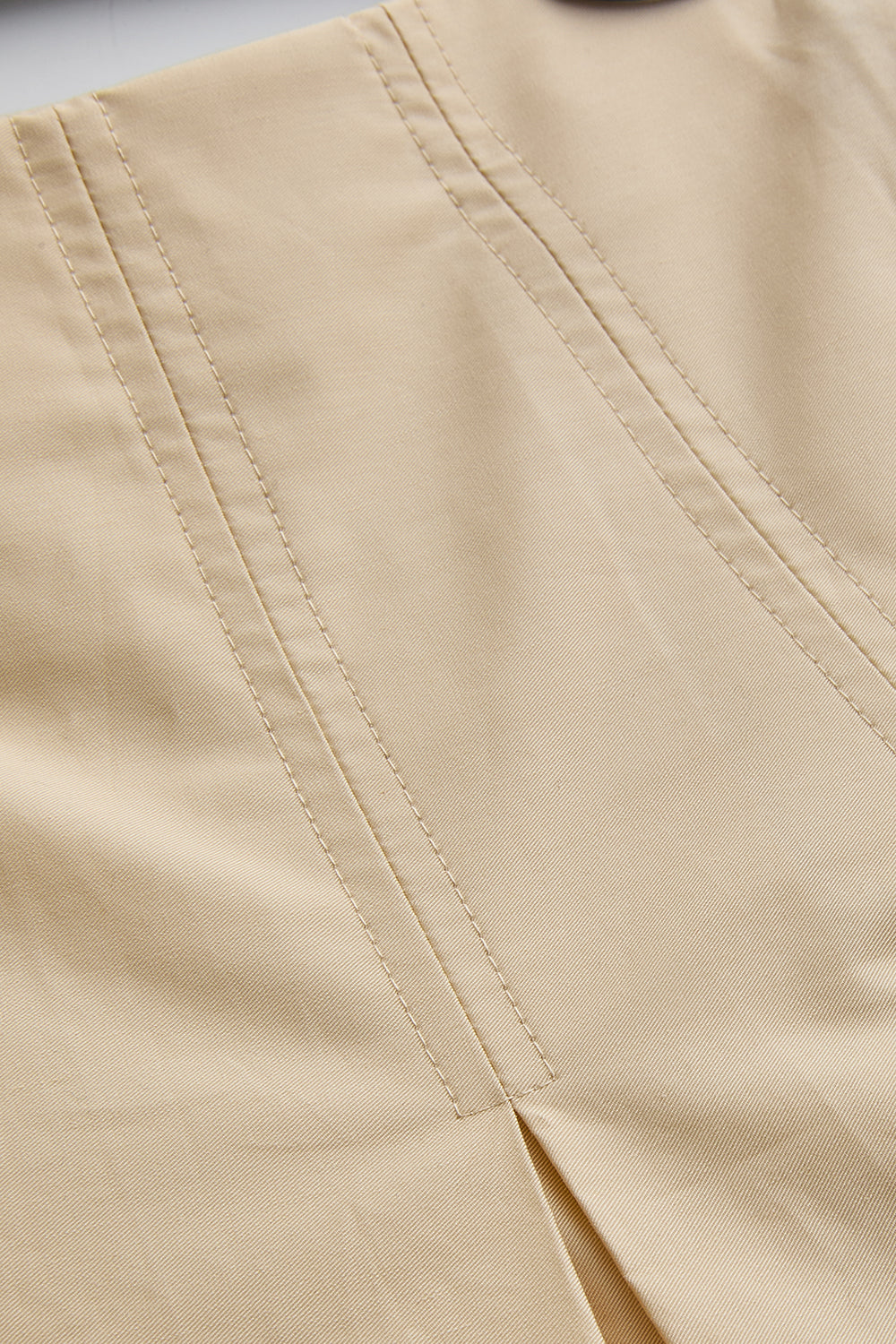 Açık Sarı Pileli Pamuklu Midi Boy Etek