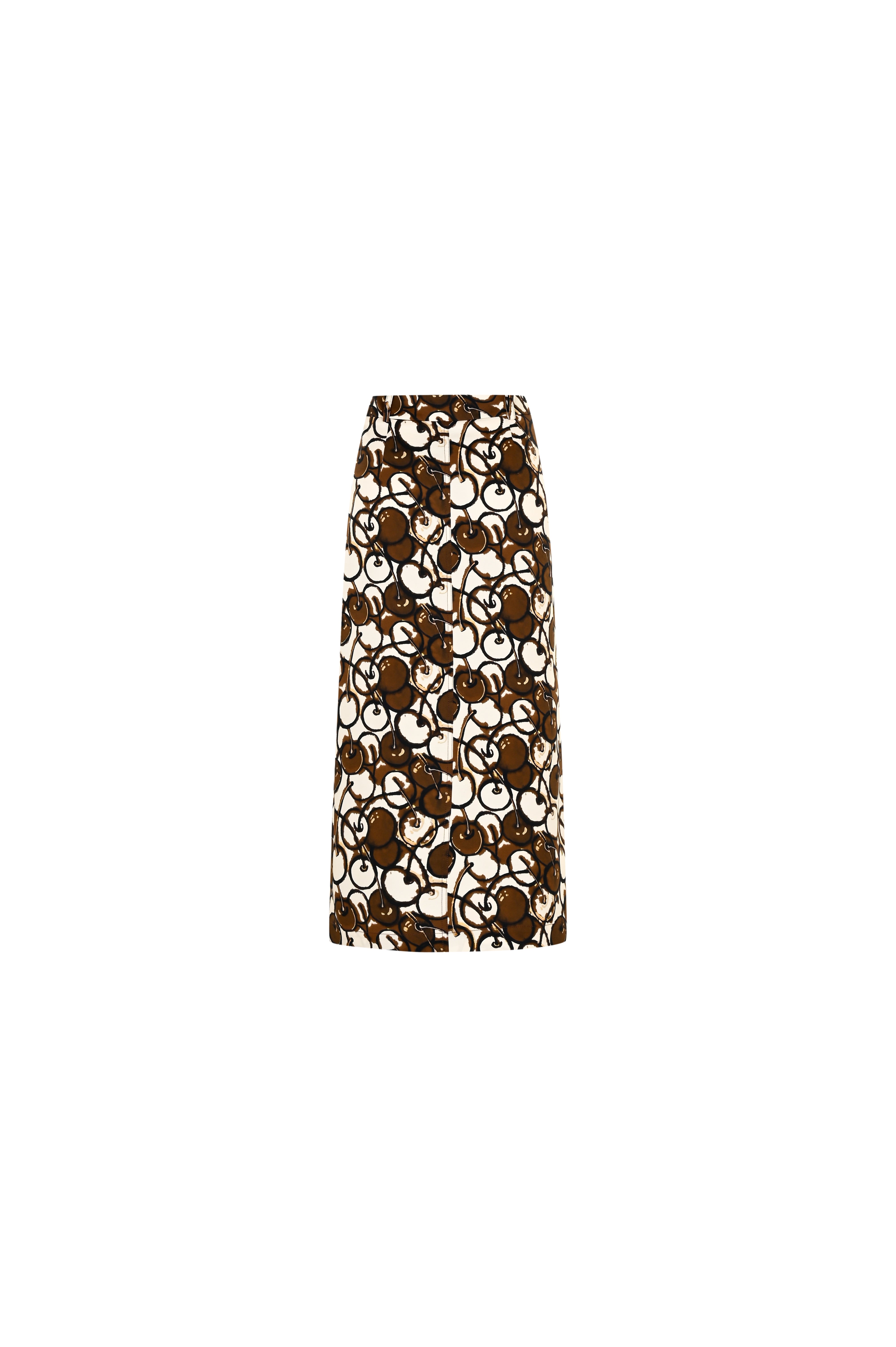 Cepli Midi Boy Desenli Dar Kesim Etek