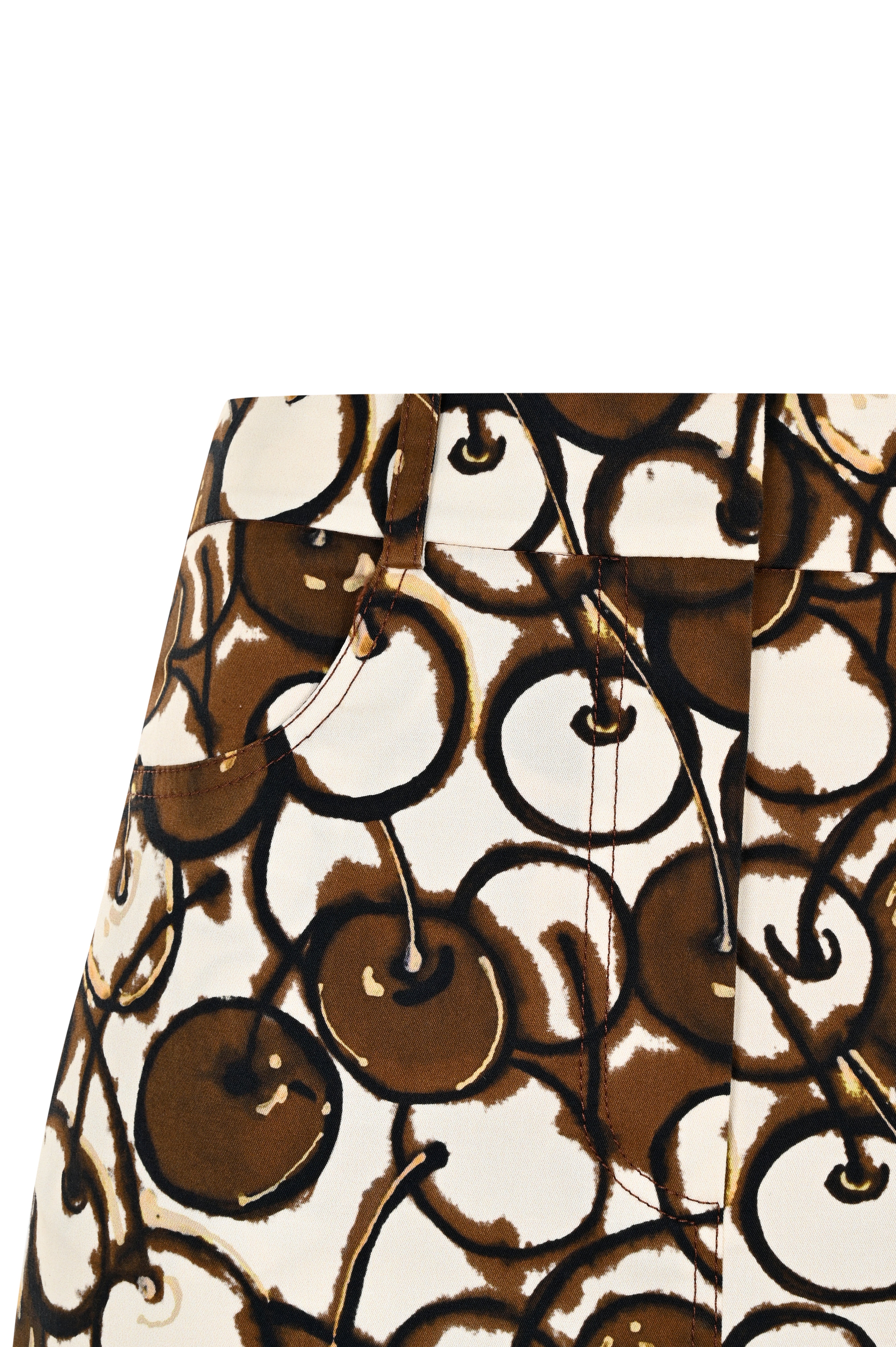 Cepli Midi Boy Desenli Dar Kesim Etek