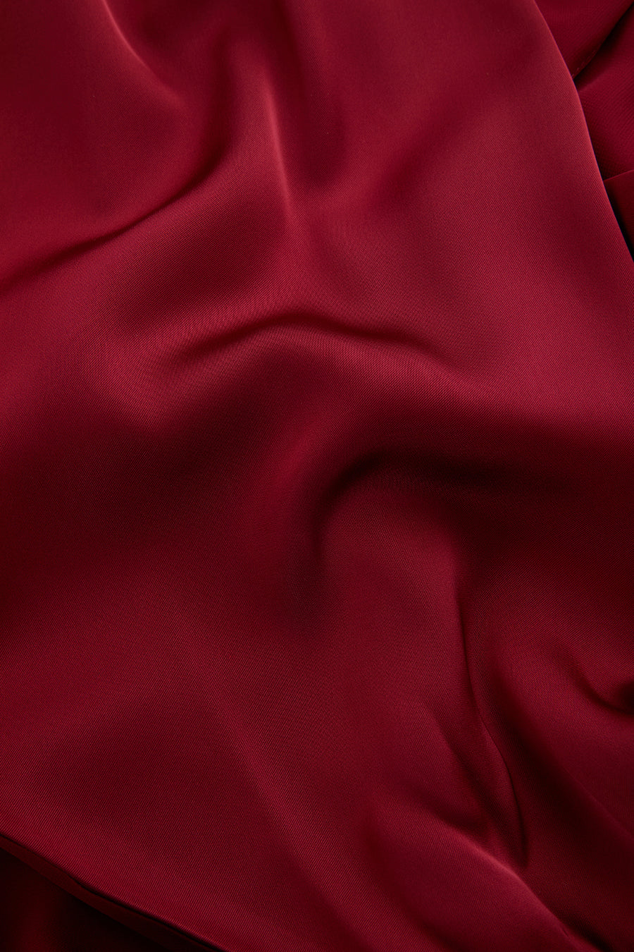 Kolsuz Kruvaze Yaka Beli Bağlamalı Mini Bordo Elbise