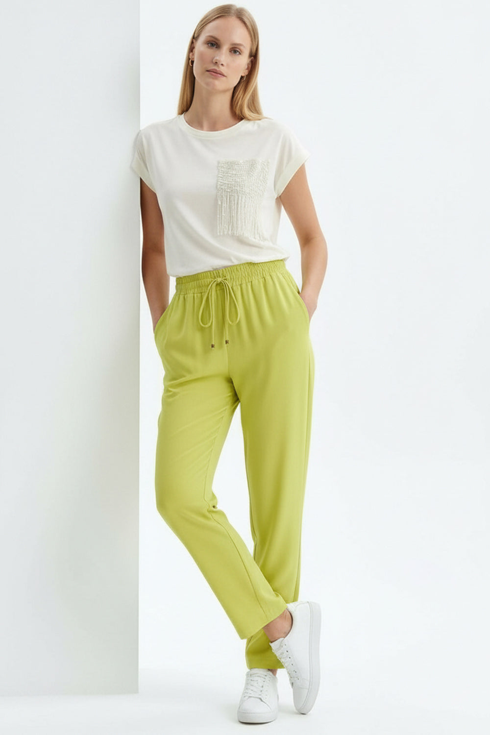 Bağcık Detaylı Regular Pantolon