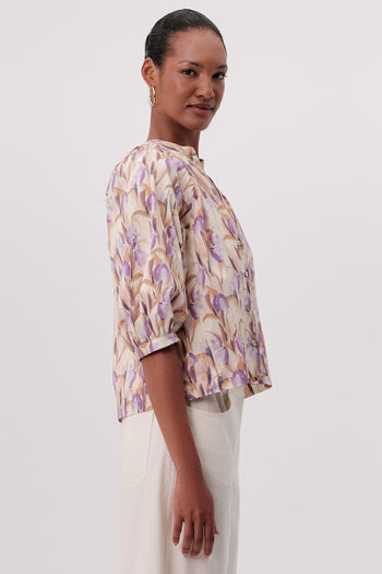 V Yaka Kısa Kol Düğmeli Regular Çok Renkli Gömlek