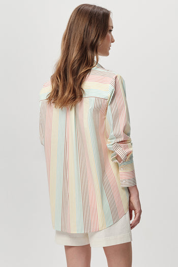 Gömlek Yaka Manşetli Uzun Kollu Regular Çok Renkli Gömlek