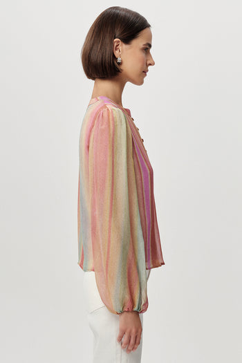 Uzun Kollu Bisiklet Yaka Düğmeli Regular Çok Renkli Gömlek