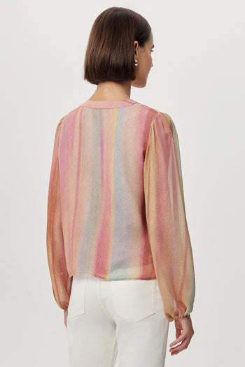 Uzun Kollu Bisiklet Yaka Düğmeli Regular Çok Renkli Gömlek