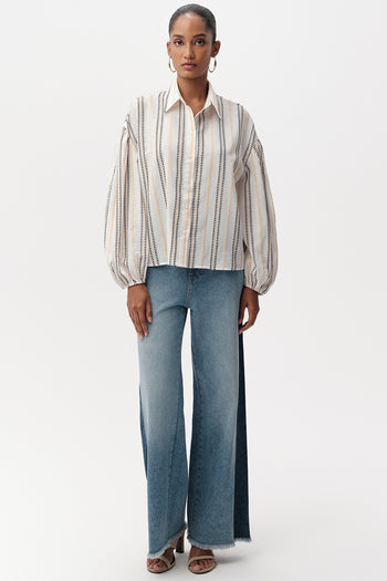 Gömlek Yaka Uzun Kollu Düğmeli Regular Çok Renkli Gömlek