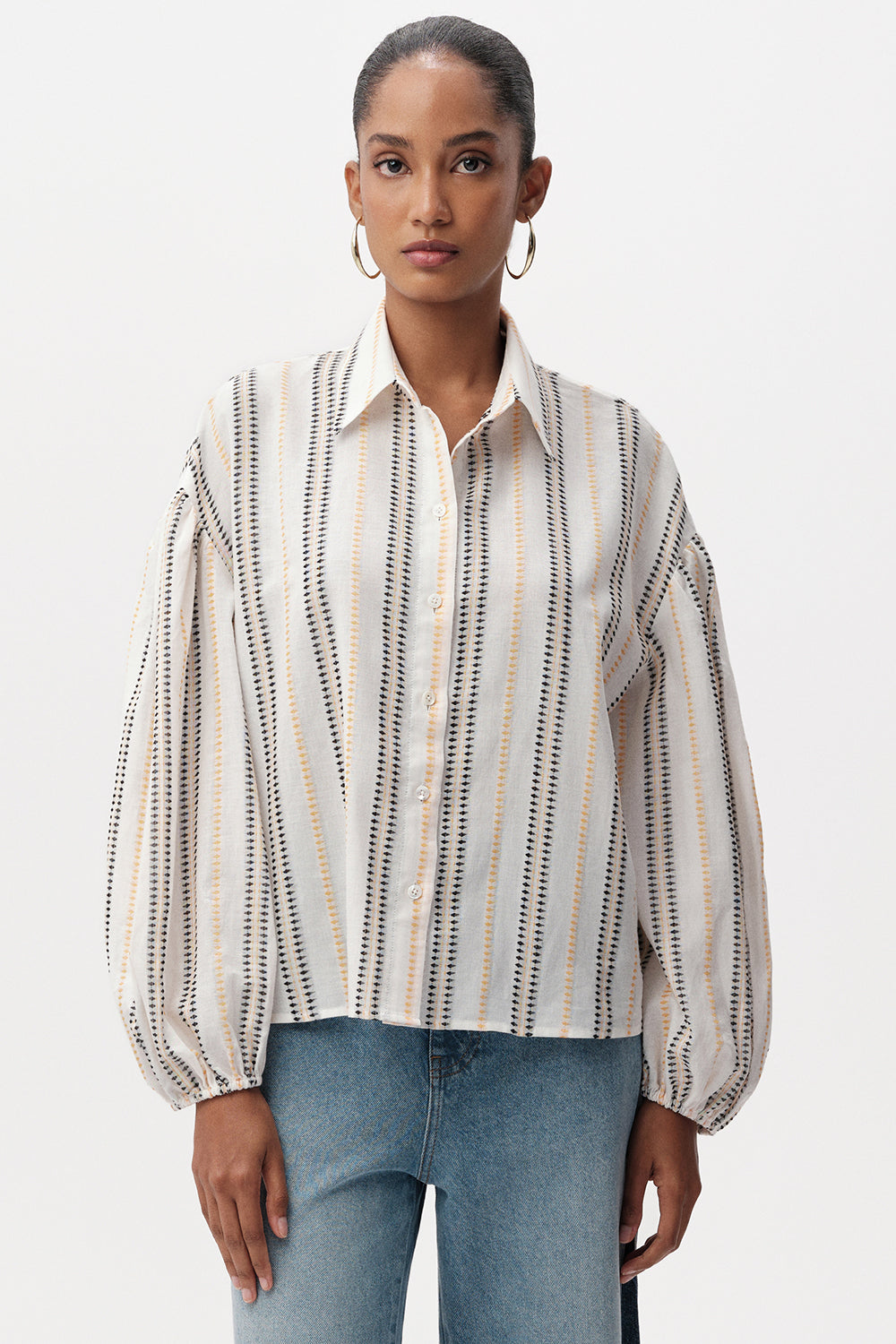 Gömlek Yaka Uzun Kollu Düğmeli Regular Çok Renkli Gömlek